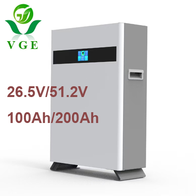 WaLL Mount Storage Battery 26.5v 51.2v 100Ah 200Ah